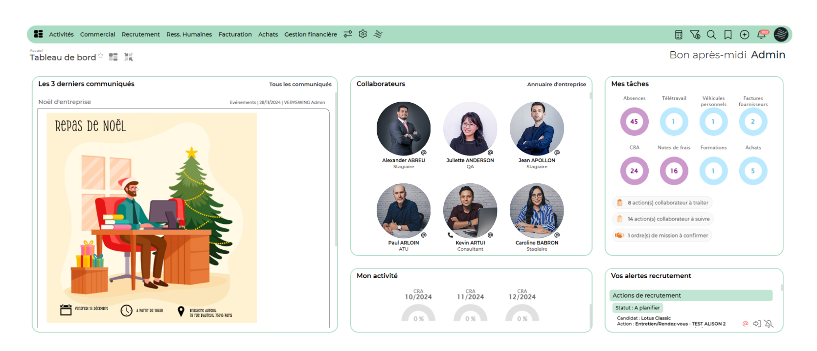 tableau de bord vs