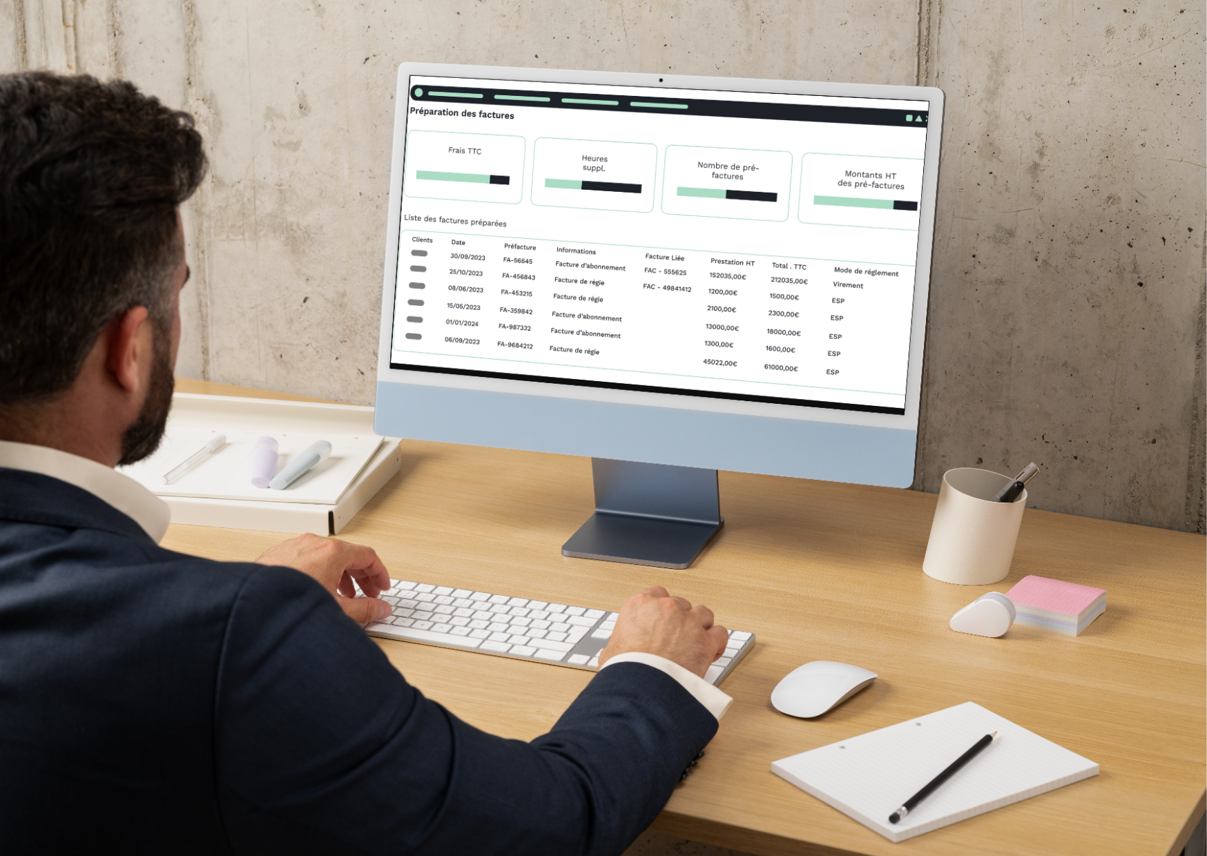 préparation des factures en portage salarial